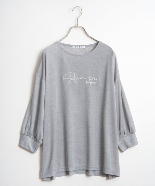 LBC（エルビーシー）の「シアーロゴ刺繍7分袖Tシャツ（Tシャツ/カットソー・レディース・ブラック/グレー/ホワイト・M）」の14枚目の写真