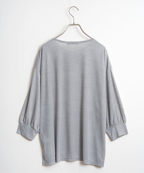 LBC（エルビーシー）の「シアーロゴ刺繍7分袖Tシャツ（Tシャツ/カットソー・レディース・ブラック/グレー/ホワイト・M）」の15枚目の写真