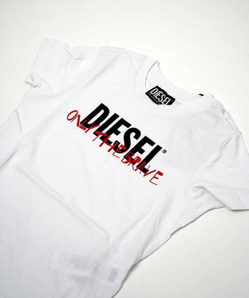 DIESEL KIDS(ディーゼルキッズ)の「DIESEL(ディーゼル)Kids & Junior ブランドロゴ半袖Tシャツカットソー(Tシャツ/カットソー・キッズ・ホワイト/カーキ/ブラック/ピンク・6Y/4Y/10Y/8Y/16Y/14Y/12Y)」の1枚目の写真