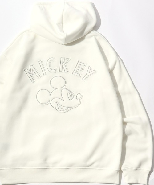 Disney（ディズニー）の「2025AW Disney/ディズニー オーバーサイズ 裏起毛 ミッキー サガラ/アップリケ刺繍 スウェットパーカー トレーナー レディース メンズ（パーカー・レディース・ブラウン/ホワイト系その他/アッシュグレー/ブラック系その他/サックスブルー/ブラック/アイボリー/ブラック系その他2・L/LL/M）」の3枚目の写真