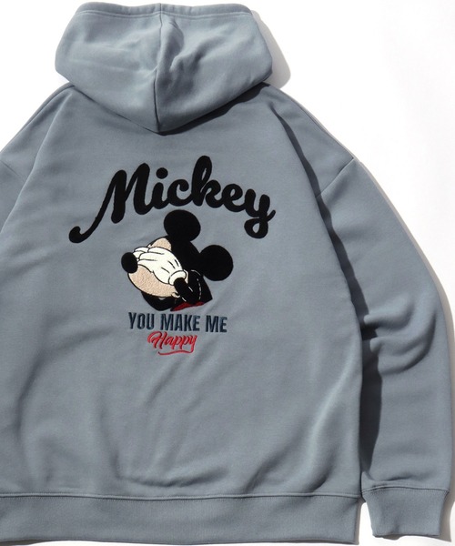 2025AW Disney/ディズニー オーバーサイズ 裏起毛 ミッキー サガラ