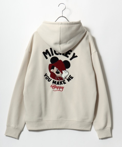 Disney（ディズニー）の「2025AW Disney/ディズニー オーバーサイズ 裏起毛 ミッキー サガラ/アップリケ刺繍 スウェットパーカー トレーナー レディース メンズ（パーカー・レディース・ブラウン/ホワイト系その他/アッシュグレー/ブラック系その他/サックスブルー/ブラック/アイボリー/ブラック系その他2・L/LL/M）」の16枚目の写真