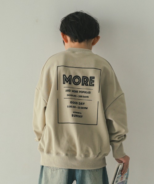 jeans-b（ジーンズベー）の「jeans-b/ジーンズベー WONDER　トレーナー（スウェット・キッズ・サンドベージュ/ベージュ/チャコールグレー・140cm/150cm/160cm/130cm）」の3枚目の写真