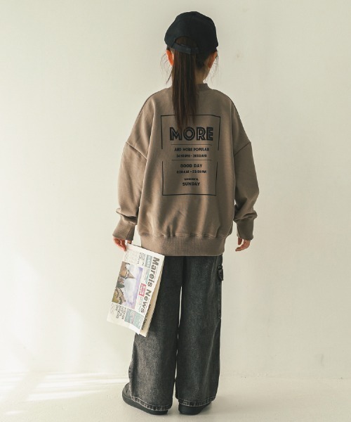jeans-b（ジーンズベー）の「jeans-b/ジーンズベー WONDER　トレーナー（スウェット・キッズ・サンドベージュ/ベージュ/チャコールグレー・140cm/150cm/160cm/130cm）」の8枚目の写真