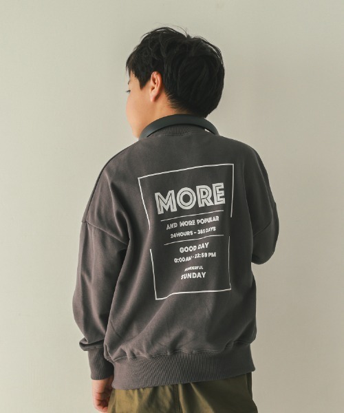 jeans-b（ジーンズベー）の「jeans-b/ジーンズベー WONDER　トレーナー（スウェット・キッズ・サンドベージュ/ベージュ/チャコールグレー・140cm/150cm/160cm/130cm）」の9枚目の写真