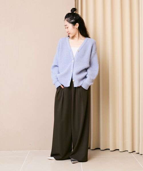 le.coeur blanc（ルクールブラン）の「《手洗い可能》フルダルダブルタックワイドパンツ（その他パンツ・レディース・キャメル/グレイッシュベージュ/ブラウン・38）」の20枚目の写真