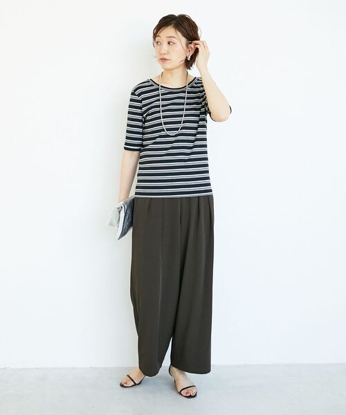 le.coeur blanc（ルクールブラン）の「《手洗い可能》フルダルダブルタックワイドパンツ（その他パンツ・レディース・キャメル/グレイッシュベージュ/ブラウン・38）」の15枚目の写真