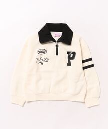 PINK-latte（ピンクラテ）の「PINK-late SPORT/ピンクラテスポーツ　ツヤラバープリントハーフジップ（スウェット・キッズ）」