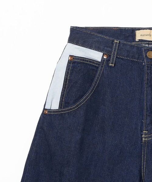 maturely(マチュアリー)の「【1/15再値下げ】【別注】Lee × maturely / カット オフ ワイド ショートパンツ(デニムパンツ・レディース・インディゴブルー・X-SMALL/SMALL)」の3枚目の写真