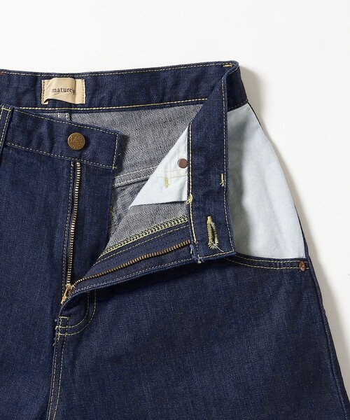 maturely(マチュアリー)の「【1/15再値下げ】【別注】Lee × maturely / カット オフ ワイド ショートパンツ(デニムパンツ・レディース・インディゴブルー・X-SMALL/SMALL)」の4枚目の写真