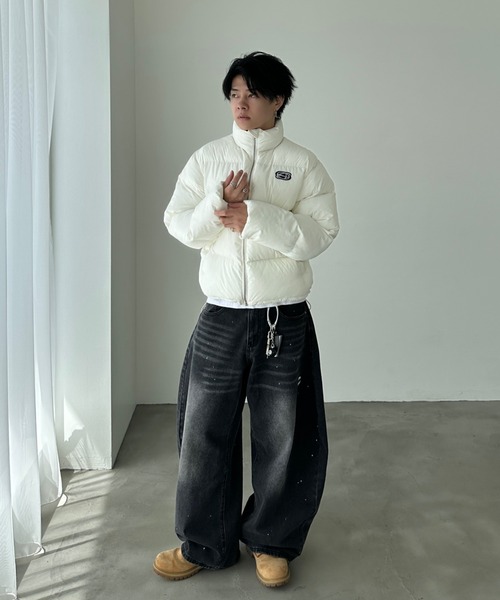 ジャケット・アウター demavie short jacket volume short padded jacket - ボリュームショート中綿ジャケット【短