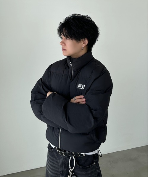 volume short padded jacket - ボリュームショート中綿ジャケット【短