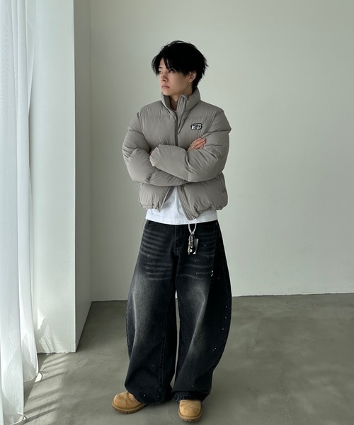 volume short padded jacket - ボリュームショート中綿ジャケット【短