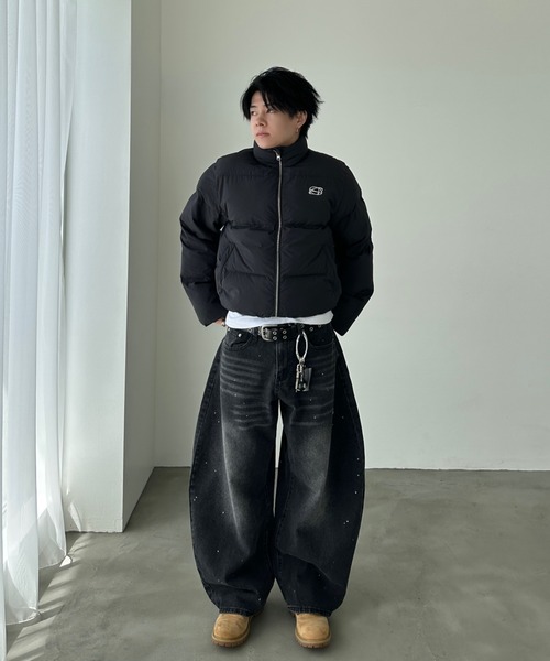 volume short padded jacket - ボリュームショート中綿ジャケット【短