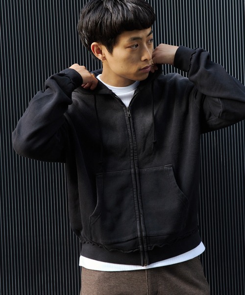 60's ジップパーカー　チャコール　墨黒　ビッグサイズ 60's ジップパーカー チャコール 墨黒 ビッグサイズ 60's ジップ