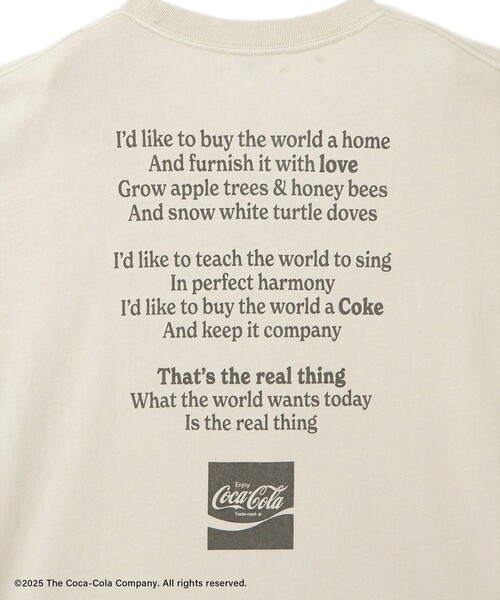 SALON adam et rope'（サロン アダム エ ロペ）の「Coca-Cola ビンテージライクTシャツ（Tシャツ/カットソー・レディース・ベージュ/ライトグレー/ベージュ系その他/グレー・FREE）」の15枚目の写真