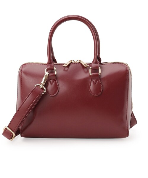 SHOO・LA・RUE(シューラルー)の「【2WAY】ミニボストンバッグ(ショルダーバッグ・レディース・ブラック/ボルドー/ブラウン系・00)」の19枚目の写真