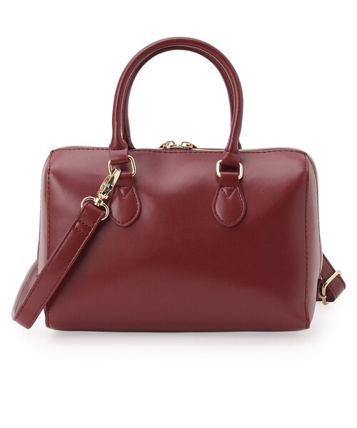 SHOO・LA・RUE(シューラルー)の「【2WAY】ミニボストンバッグ(ショルダーバッグ・レディース・ブラック/ボルドー/ブラウン系・00)」の4枚目の写真