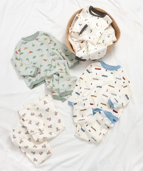 apres les cours（アプレレクール）の「BOYSバラエティワッフルパジャマ（ルームウェア/パジャマ・キッズ・ベージュ/オフホワイト/ミント/キナリ・90/100/110/120/80/130）」の7枚目の写真