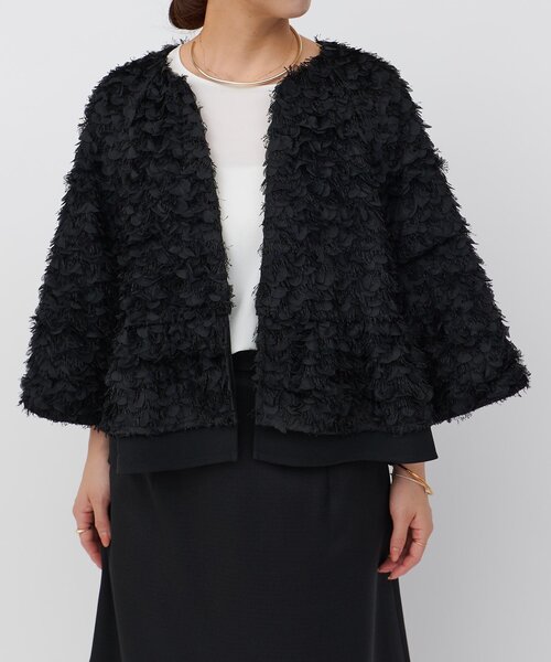 LIVETART（リヴェタート）の「フリンジ刺繍ブルゾン（ノーカラージャケット・レディース・ブラック・FREE）」の21枚目の写真