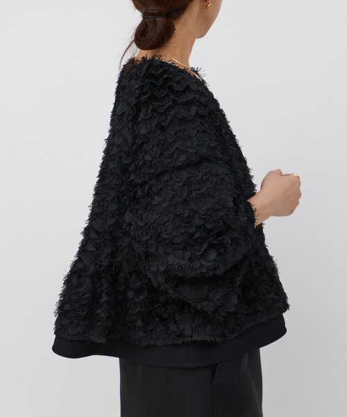 LIVETART（リヴェタート）の「フリンジ刺繍ブルゾン（ノーカラージャケット・レディース・ブラック・FREE）」の19枚目の写真