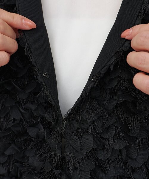 LIVETART（リヴェタート）の「フリンジ刺繍ブルゾン（ノーカラージャケット・レディース・ブラック・FREE）」の16枚目の写真