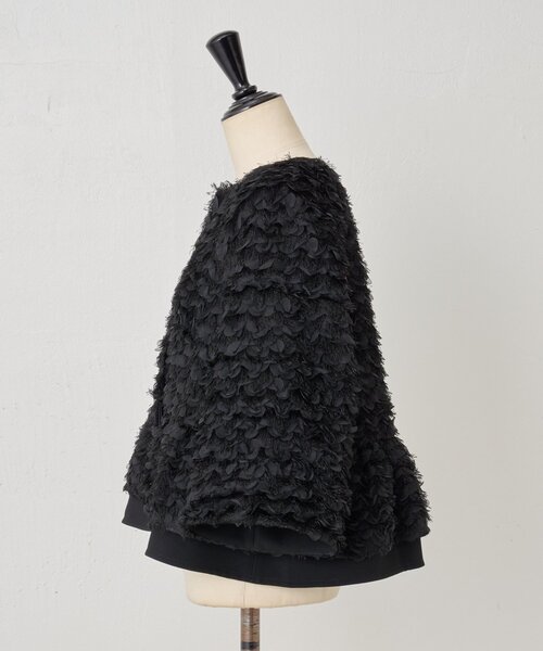 LIVETART（リヴェタート）の「フリンジ刺繍ブルゾン（ノーカラージャケット・レディース・ブラック・FREE）」の8枚目の写真