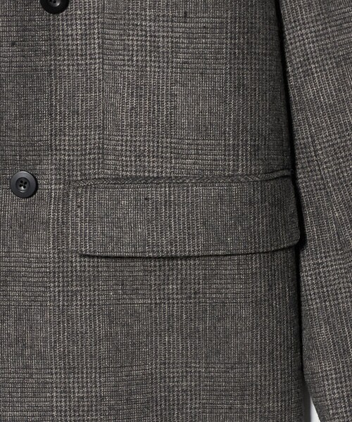 エイトン　ダブルジャケット セール】＜ATON＞チェック ダブル ジャケット（テーラードジャケット