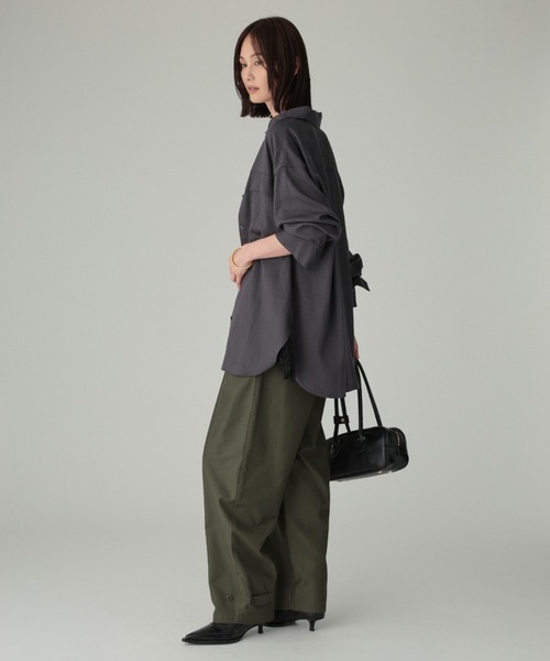 BABYLONE（バビロン）の「裾アジャストカーゴパンツ（カーゴパンツ・レディース・カーキ/チャコール・36inch/38inch）」の11枚目の写真
