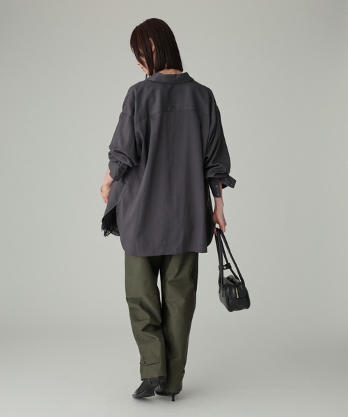 BABYLONE（バビロン）の「裾アジャストカーゴパンツ（カーゴパンツ・レディース・カーキ/チャコール・36inch/38inch）」の12枚目の写真