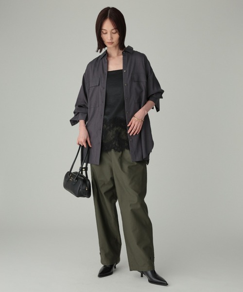 BABYLONE（バビロン）の「裾アジャストカーゴパンツ（カーゴパンツ・レディース・カーキ/チャコール・36inch/38inch）」の10枚目の写真