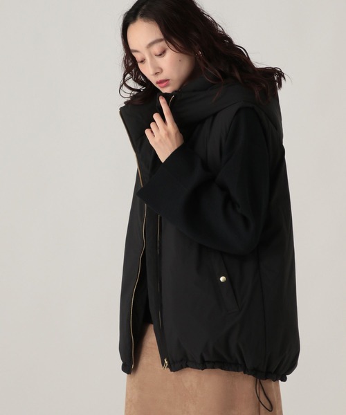 Elura（エルーラ）の「蓄熱綿ベスト/596030（その他アウター・レディース・ブラック/キャメル・FREE）」の3枚目の写真