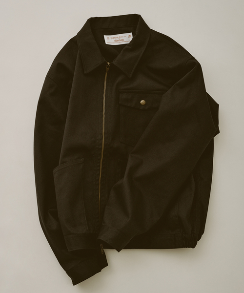 JOURNAL STANDARD relume(ジャーナルスタンダード レリューム)の「UNIVERSAL OVERALL / ユニバーサル オーバーオール 別注 ジップブルゾン(その他アウター・メンズ・ブラックミックス/ブラウン・MEDIUM/LARGE)」の3枚目の写真