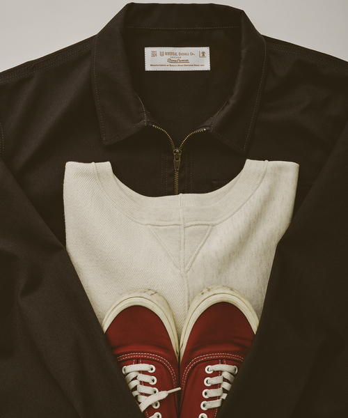 JOURNAL STANDARD relume(ジャーナルスタンダード レリューム)の「UNIVERSAL OVERALL / ユニバーサル オーバーオール 別注 ジップブルゾン(その他アウター・メンズ・ブラックミックス/ブラウン・MEDIUM/LARGE)」の5枚目の写真