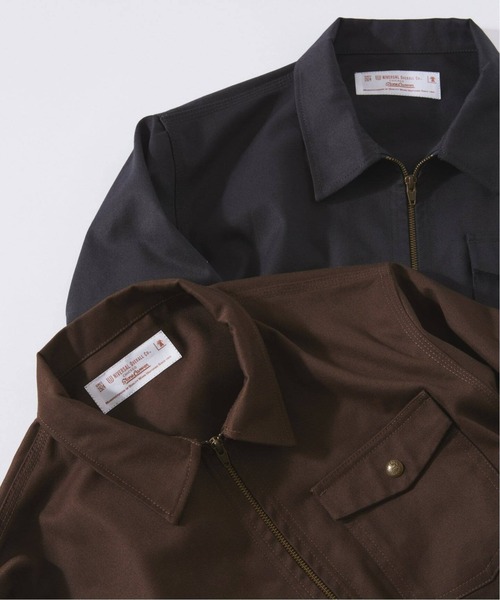 JOURNAL STANDARD relume(ジャーナルスタンダード レリューム)の「UNIVERSAL OVERALL / ユニバーサル オーバーオール 別注 ジップブルゾン(その他アウター・メンズ・ブラックミックス/ブラウン・MEDIUM/LARGE)」の7枚目の写真