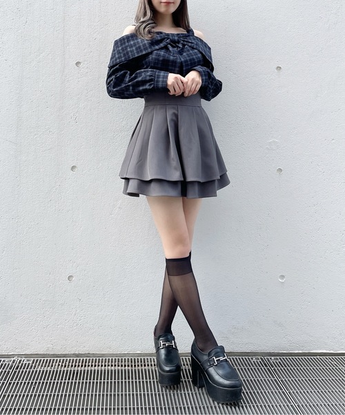 abc une face(アーベーセーアンフェイス)の「オフショルリボンブラウス(シャツ/ブラウス・レディース・レッド/ネイビー系/ホワイト系その他/ホワイト・FREE)」の20枚目の写真
