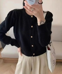 【WEB限定】長袖ニットカーディガン［韓国ファッション カジュアル 着回し抜群］≪AW新作≫