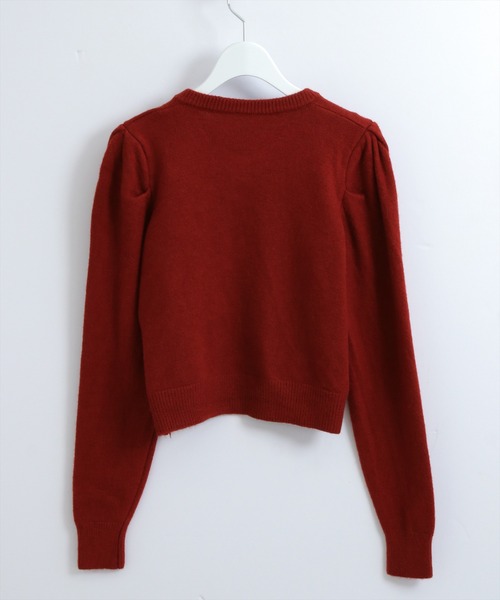 STAY MOTION（ステイモーション）の「【WEB限定】長袖ニットカーディガン［韓国ファッション カジュアル 着回し抜群］≪AW新作≫（カーディガン/ボレロ・レディース・グレー/ベージュ/レッド/ブラック・F）」の7枚目の写真