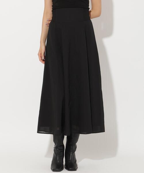 AND COUTURE（アンドクチュール）の「サイドリブシアーフレアスカート（スカート・レディース・ブラック/ブラウン・MEDIUM/SMALL）」の20枚目の写真