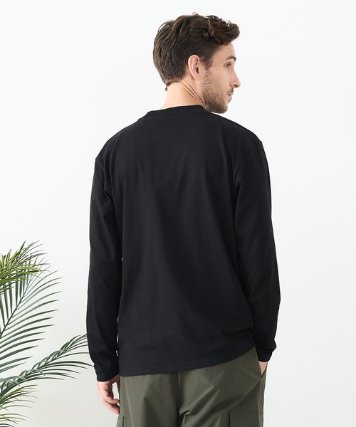 UNIIT(ユニット)の「【汗染みの目立ちにくいTシャツ ZEROSTAIN /ゼロステイン】モックネック ロンT 防汚 UVカット(Tシャツ/カットソー・メンズ・スミクロ/ブラック/杢グレー・MEDIUM/LARGE/X-LARGE)」の16枚目の写真