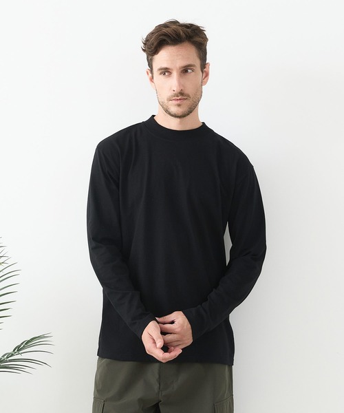 UNIIT(ユニット)の「【汗染みの目立ちにくいTシャツ ZEROSTAIN /ゼロステイン】モックネック ロンT 防汚 UVカット(Tシャツ/カットソー・メンズ・スミクロ/ブラック/杢グレー・MEDIUM/LARGE/X-LARGE)」の17枚目の写真