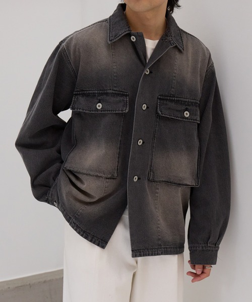 ARMY TWILL(アーミーツイル)の「【ARMY TWILL】ミリタリーディテール デニムジャケット AM-2614001(デニムジャケット・メンズ・オフホワイト/チャコールグレー/ブルー・M/L)」の13枚目の写真