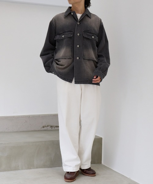 ARMY TWILL(アーミーツイル)の「【ARMY TWILL】ミリタリーディテール デニムジャケット AM-2614001(デニムジャケット・メンズ・オフホワイト/チャコールグレー/ブルー・M/L)」の16枚目の写真