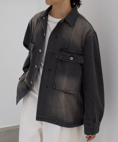 ARMY TWILL(アーミーツイル)の「【ARMY TWILL】ミリタリーディテール デニムジャケット AM-2614001(デニムジャケット・メンズ・オフホワイト/チャコールグレー/ブルー・M/L)」の14枚目の写真