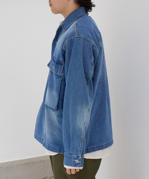 ARMY TWILL(アーミーツイル)の「【ARMY TWILL】ミリタリーディテール デニムジャケット AM-2614001(デニムジャケット・メンズ・オフホワイト/チャコールグレー/ブルー・M/L)」の8枚目の写真