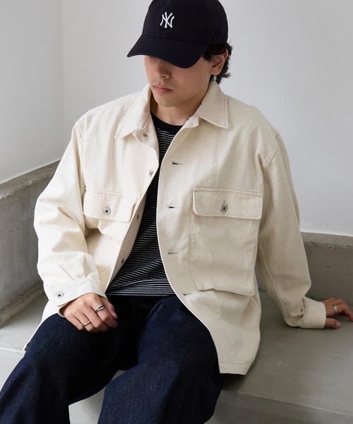 ARMY TWILL(アーミーツイル)の「【ARMY TWILL】ミリタリーディテール デニムジャケット AM-2614001(デニムジャケット・メンズ・オフホワイト/チャコールグレー/ブルー・M/L)」の21枚目の写真