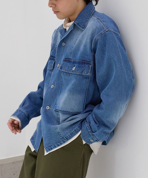 ARMY TWILL(アーミーツイル)の「【ARMY TWILL】ミリタリーディテール デニムジャケット AM-2614001(デニムジャケット・メンズ・オフホワイト/チャコールグレー/ブルー・M/L)」の7枚目の写真