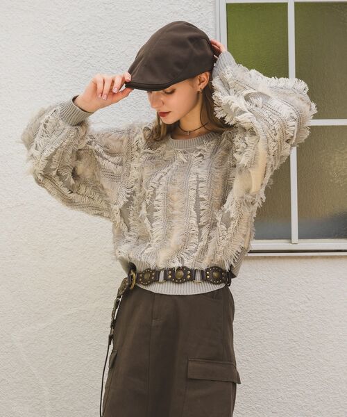 casita(RETRO GIRL)（カシータ）の「ハンチング（ハット・レディース・ブラウン/レオパード/ブラック・ONE SIZE）」の7枚目の写真