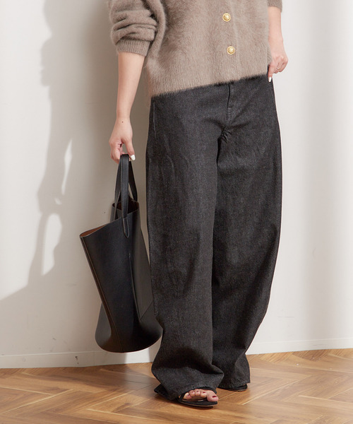 journal standard L'essage(ジャーナルスタンダードレサージュ)の「《追加3》ルーズウェービング 3D デニムパンツ(デニムパンツ・レディース・ブラック/ネイビー・36/38)」の18枚目の写真