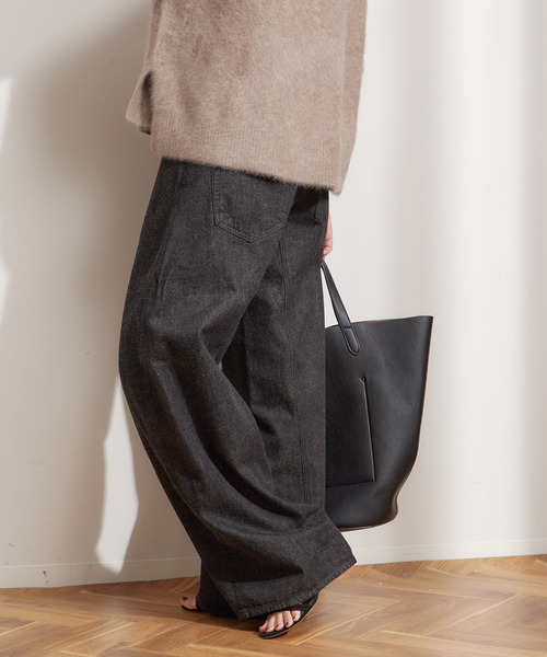 journal standard L'essage(ジャーナルスタンダードレサージュ)の「《追加3》ルーズウェービング 3D デニムパンツ(デニムパンツ・レディース・ブラック/ネイビー・36/38)」の17枚目の写真